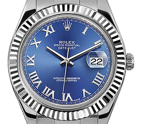 rolex datejust ii blue roman dial|rolex datejust roman numerals price.